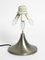 Lámpara de mesa italiana era espacial vintage grande de aluminio macizo y vidrio, Imagen 9