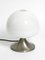 Large Vintage Italian Space Age Solid Aluminum & Glass Table Lamp, Image 8