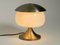 Large Vintage Italian Space Age Solid Aluminum & Glass Table Lamp 13