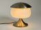Large Vintage Italian Space Age Solid Aluminum & Glass Table Lamp, Image 13