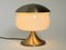 Large Vintage Italian Space Age Solid Aluminum & Glass Table Lamp, Image 4