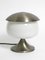 Large Vintage Italian Space Age Solid Aluminum & Glass Table Lamp 2