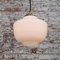 Mid-Century Matte White Opaline Glass Pendant Lamp with Brass Top 10