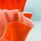 Italian Fazzoletto Style Orange Murano Glass Vases, 1990s, Set of 2 4