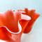 Italian Fazzoletto Style Orange Murano Glass Vases, 1990s, Set of 2 8
