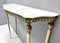 Mid-Century Italian Console with Portuguese Pink Marble Top & Brass Frame 7