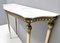 Mid-Century Italian Console with Portuguese Pink Marble Top & Brass Frame, Image 7