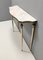 Mid-Century Italian Console with Portuguese Pink Marble Top & Brass Frame 5