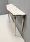 Mid-Century Italian Console with Portuguese Pink Marble Top & Brass Frame, Image 5