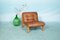 Vintage Cognac Leather Lounge Chair 6