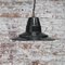 Lampada da fabbrica vintage industriale color grigio antracite smaltata, Immagine 4
