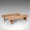 English Oak Museum Benches, 1980s, Set of 2 1