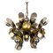 Space Age Chrome and Brass Chandelier by Gaetano Sciolari, Italy, 1970s, Image 1