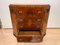 Small Art Deco Commode or Chest, Walnut Veneer and Brass, France, 1930s 7