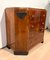 Small Art Deco Commode or Chest, Walnut Veneer and Brass, France, 1930s, Image 4