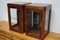 Oak Walnut Veneered Shop Display Cabinets, 1920s, Set of 2 12