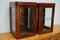 Oak Walnut Veneered Shop Display Cabinets, 1920s, Set of 2 2