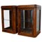 Oak Walnut Veneered Shop Display Cabinets, 1920s, Set of 2 1