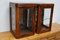 Oak Walnut Veneered Shop Display Cabinets, 1920s, Set of 2 6