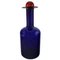 Large Vase in Blue Art Glass with Red Ball by Otto Brauer for Holmegaard, Image 1