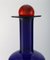 Grand Vase en Verre d'Art Bleu avec Boule Rouge par Otto Brauer pour Holmegaard 2