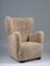 Scandinavian Mid-Century Lounge Chair in Sheepskin 2