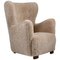 Scandinavian Mid-Century Lounge Chair in Sheepskin 1