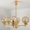 Gold-Plated Glass Light Fixtures in the Style of Brotto, Italy, Set of 3 11