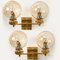 Gold-Plated Glass Light Fixtures in the Style of Brotto, Italy, Set of 3 3