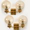 Gold-Plated Glass Light Fixtures in the Style of Brotto, Italy, Set of 3, Image 3