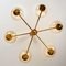 Gold-Plated Glass Light Fixtures in the Style of Brotto, Italy, Set of 3 9