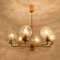 Gold-Plated Glass Light Fixtures in the Style of Brotto, Italy, Set of 3 2