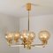 Gold-Plated Glass Light Fixtures in the Style of Brotto, Italy, Set of 3 7