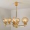 Gold-Plated Glass Light Fixtures in the Style of Brotto, Italy, Set of 3, Image 7