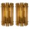 Extra Large Murano Wall Sconces or Wall Lights in Glass and Brass, Set of 2 1