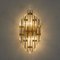 Murano Glass and Gold-Plated Sconces in the Style of Venini, Italy, Set of 2 6