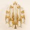Murano Glass and Gold-Plated Sconces in the Style of Venini, Italy, Set of 2 9
