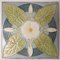 Jugendstil Tile with Grey-Blue Bindweed, 1940s 12