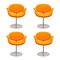 Orange Tulip Swivel Chairs by Pierre Paulin for Artifort, 1980s, Set of 4 1