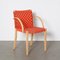 Nr 757 Chair in Red-Orange by Peter Maly for Thonet 1