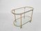 Mid-Century Modern Glass and Gold Serving Trolley or Bar Cart, 1970s 2