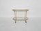 Mid-Century Modern Glass and Gold Serving Trolley or Bar Cart, 1970s 1