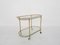 Mid-Century Modern Glass and Gold Serving Trolley or Bar Cart, 1970s 4