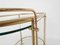 Mid-Century Modern Glass and Gold Serving Trolley or Bar Cart, 1970s 3