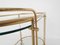 Mid-Century Modern Glass and Gold Serving Trolley or Bar Cart, 1970s, Image 3