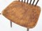 Braune Holzstühle mit Sprossen, 1950er, 2er Set 6