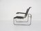 Black Leather Model S35 Tubular Lounge Chair by Marcel Breuer for Thonet, Germany, 1970s 1