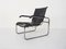 Black Leather Model S35 Tubular Lounge Chair by Marcel Breuer for Thonet, Germany, 1970s 2