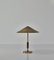 Danish Modern Brass & Mahogany Table Lamp by Bent Karlby for Lyfa, 1956, Image 4