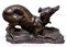 Sculpture Chien, Bronze, Odoardo Tabacchi, Début 20ème Siècle 4